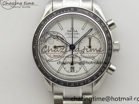 0507 Elegant Speedmaster Racing Master SS HRF 1:1 Best Edition White Dial on SS Bracelet A 7864